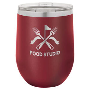 12oz Stainless Steel Vacuum Insulated Stemless Wine Tumbler with Lid (SKU:LTM8-LAS)